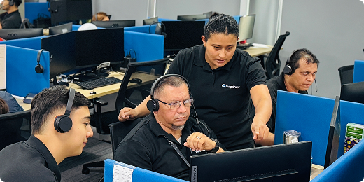 SurgePays support team at work in the operations center