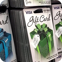 Gift card display rack